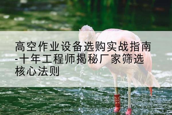 涞源剪叉式升降机厂家-高空作业设备选购实战指南-十年工程师揭秘厂家筛选核心法则