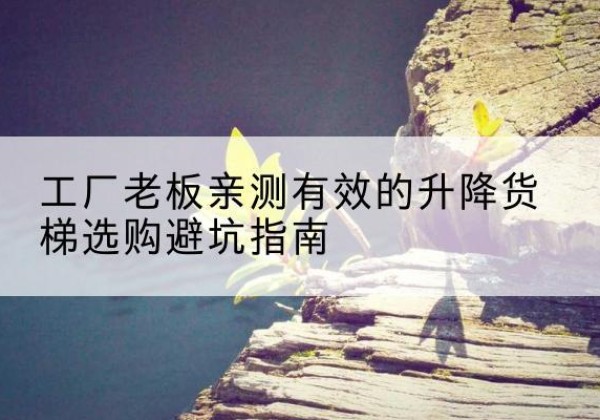 涞源升降货梯怎么选-工厂老板亲测有效的升降货梯选购避坑指南